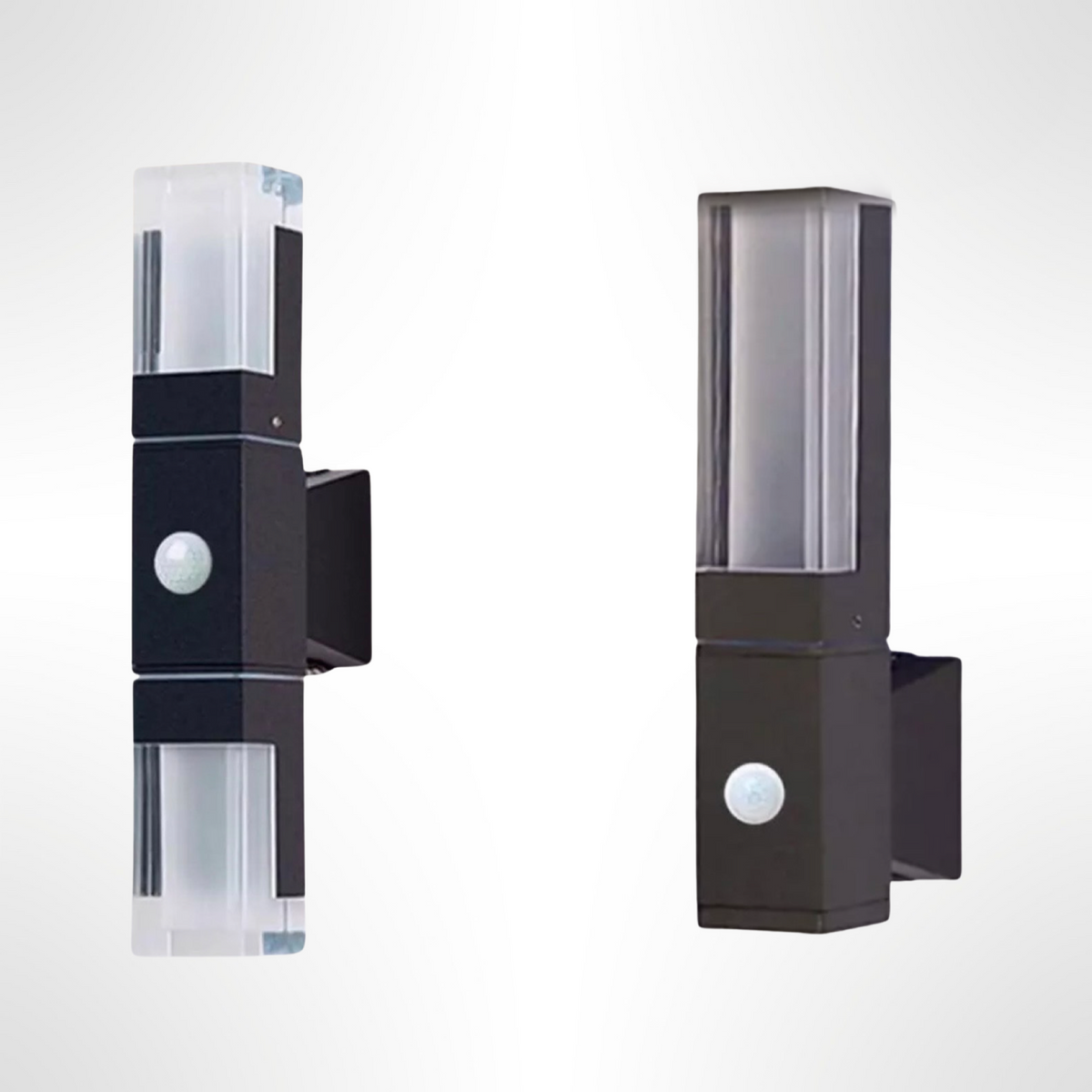 Lisipom Modern Rectangular Double- Head Metal Outdoor Wall Lamp