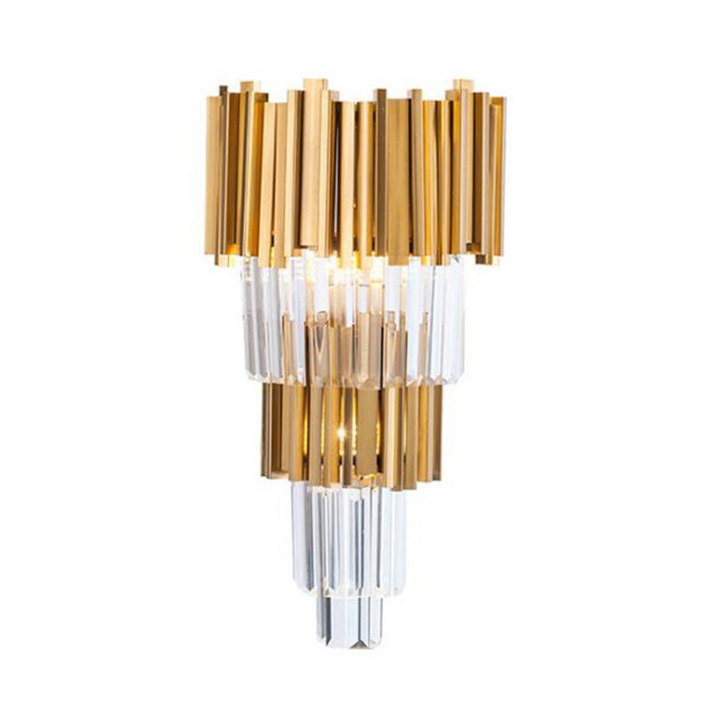 Muvorimo Luxury Gold Crystal Bedroom Bedside Wall Lamp