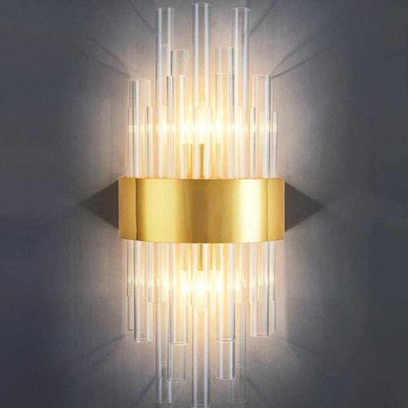 Muvorimo Luxury Gold Crystal Bedroom Bedside Wall Lamp