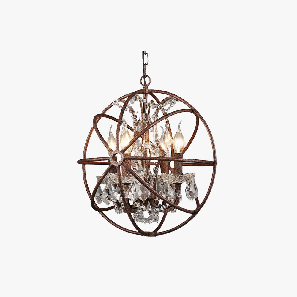 Relovuna Rustic Vintage Candle Metal Pendant Light Black/Rust Bedroom