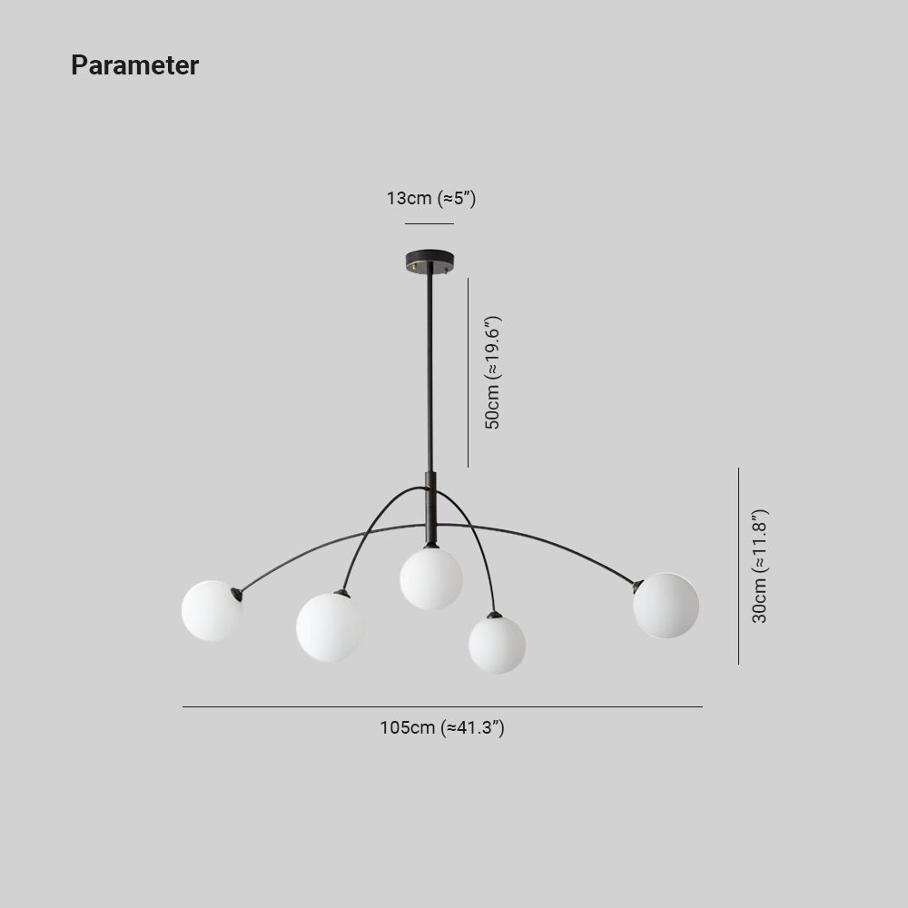 Bekaval Pendant Light Globe Modern, Metal/Glass, Black/Gold, Bedroom
