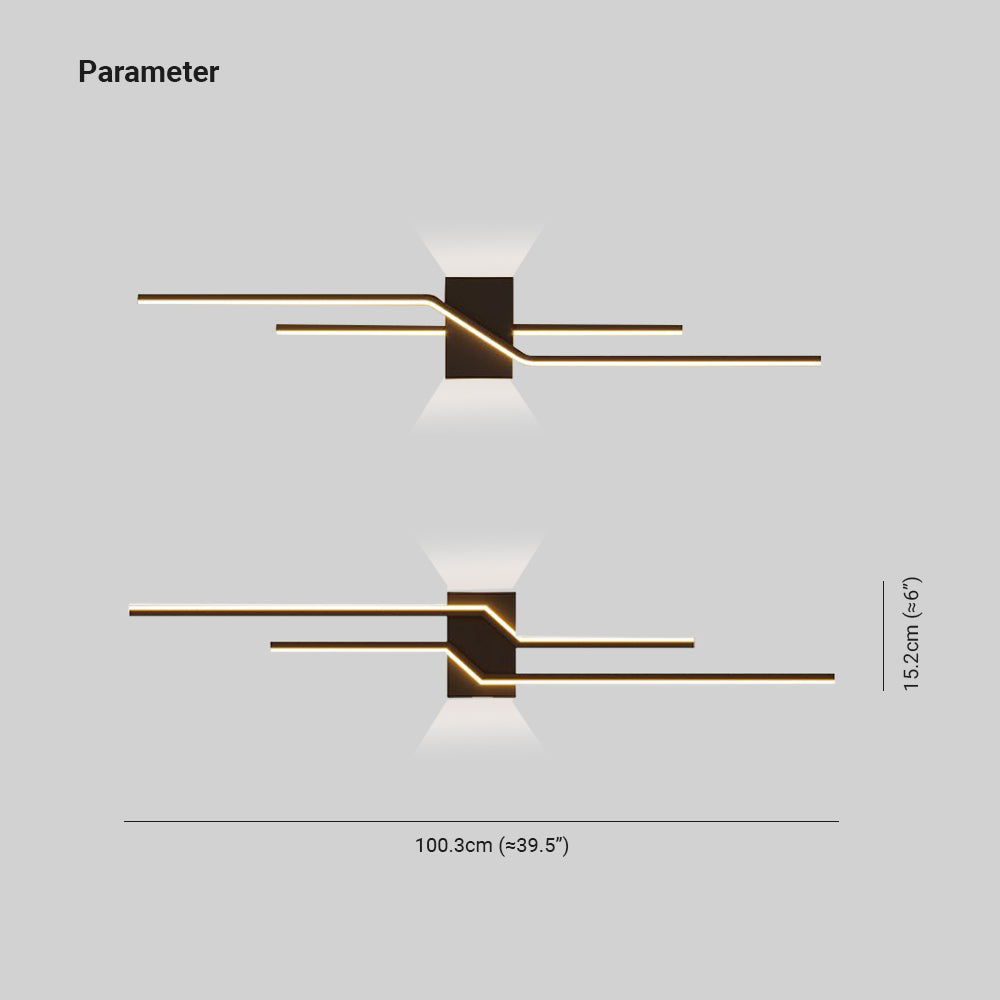 Batinem Minimalist Linear Metal Vanity Wall Light