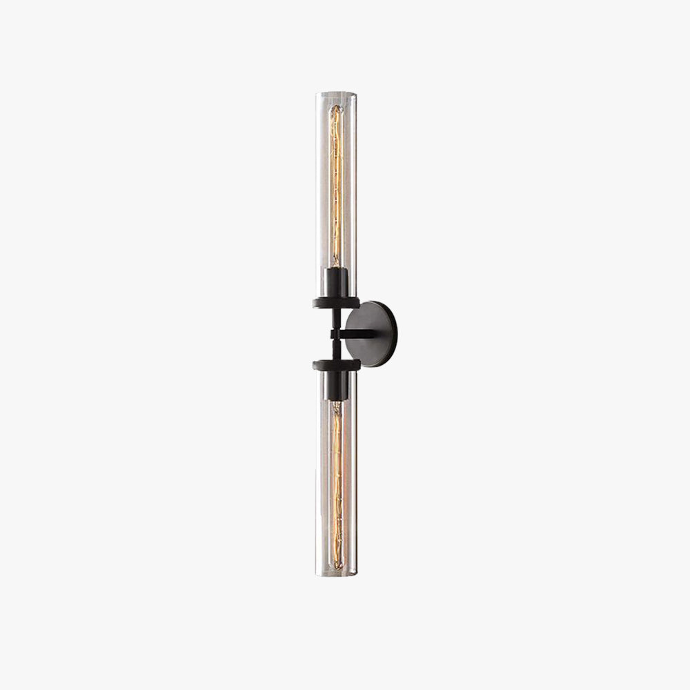 Cenolur Modern Cylindrical Metal Led Wall Lamp, Black/Copper