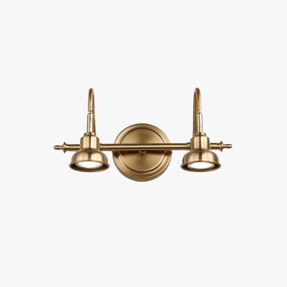 Zesopot Vintage Round Arc Vanity Wall Lamp, Gold, Bedroom