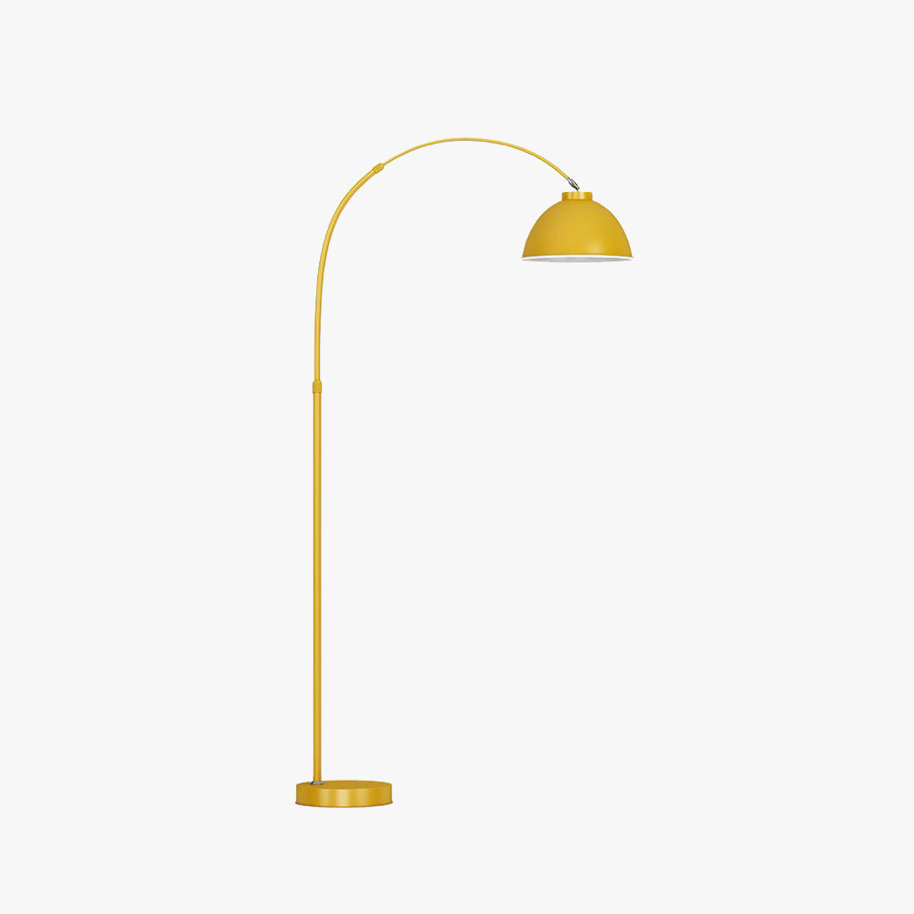 Ziruret Modern Arc Metal Floor Lamp, Black/Red/Yellow