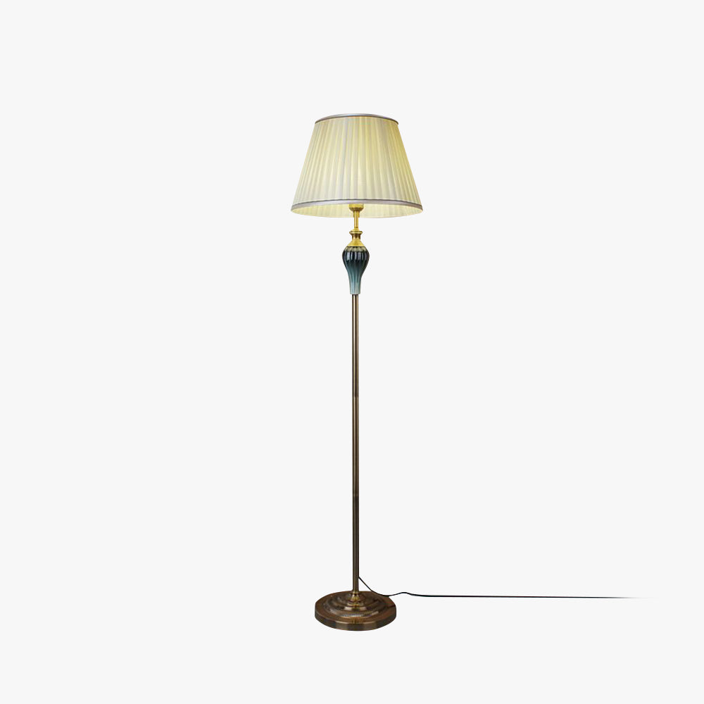 Wagomul Antique Floor Lamp, Multi Colors, Metal/Fabric, Bedroom