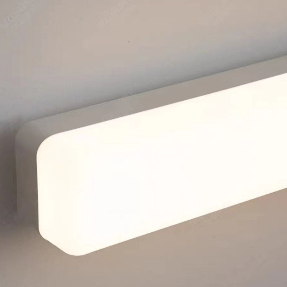 Rikives Simple White Bar Mirror Front Vanity Wall Lamp