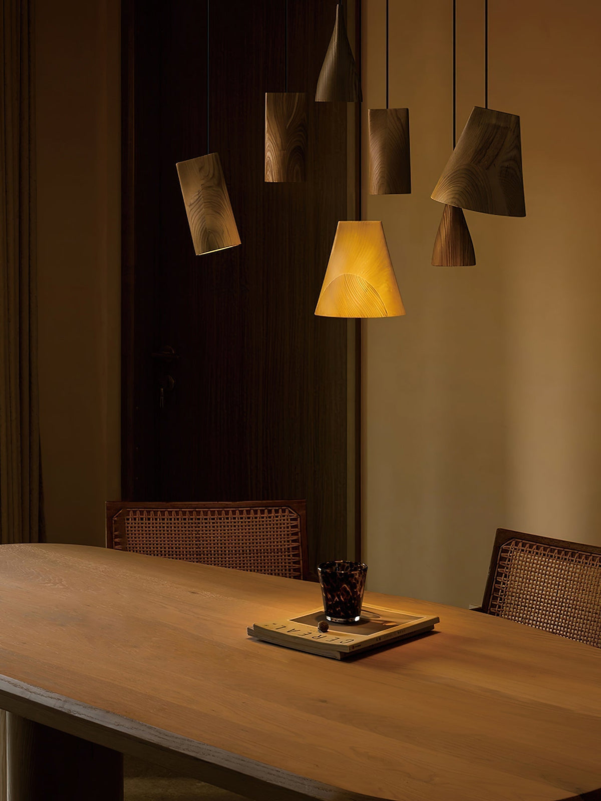 Ivarara Asymmetrical Wood Pendant Light