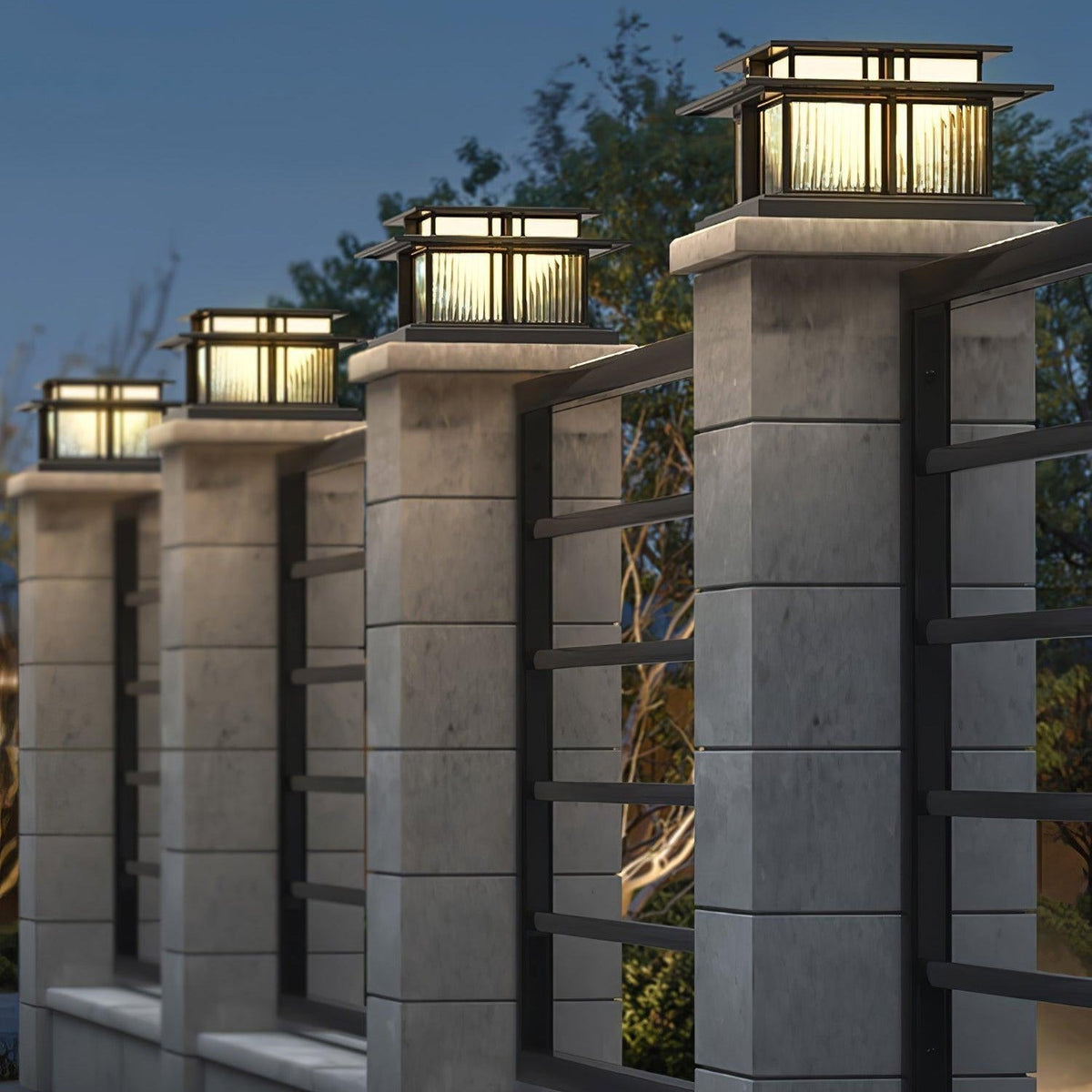 Zudapal Pillar Solar /HardWire Outdoor Light