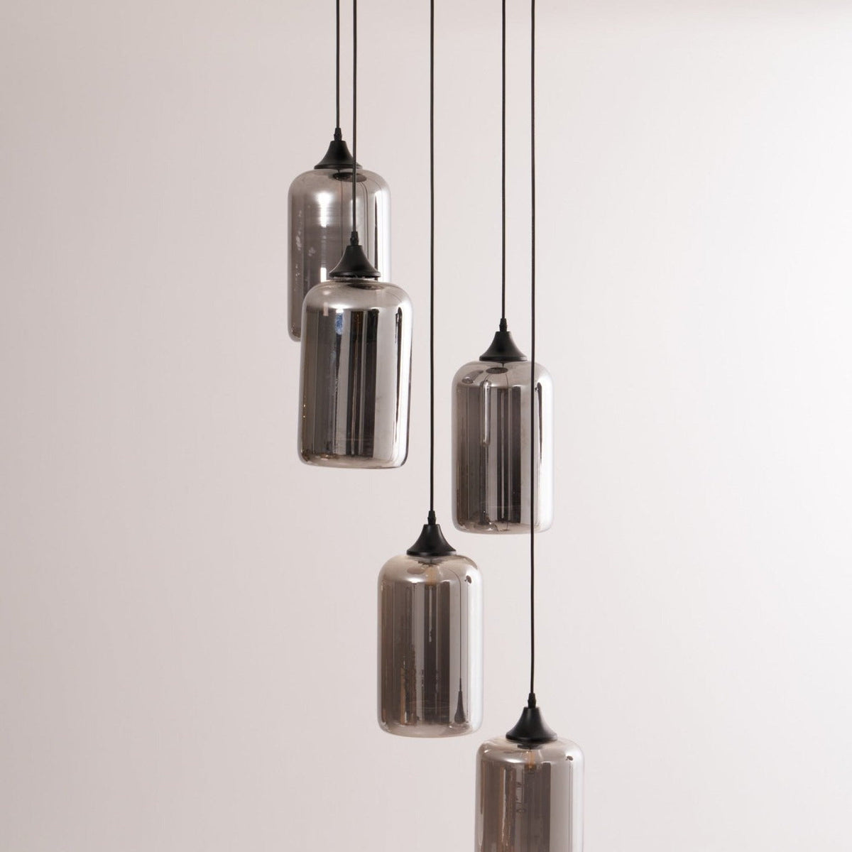 Lovider Minimalist Bottle Glass Pendant Light Smoke Gray