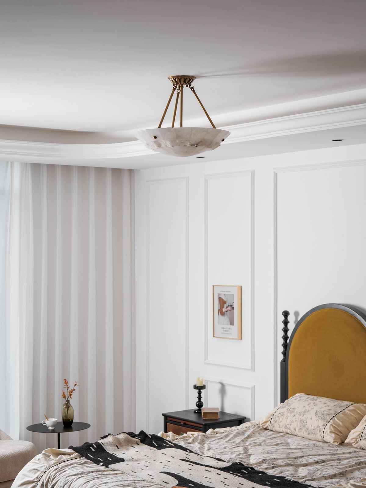 Nomen Bowl Pendant Lamp Alabaster Elegance