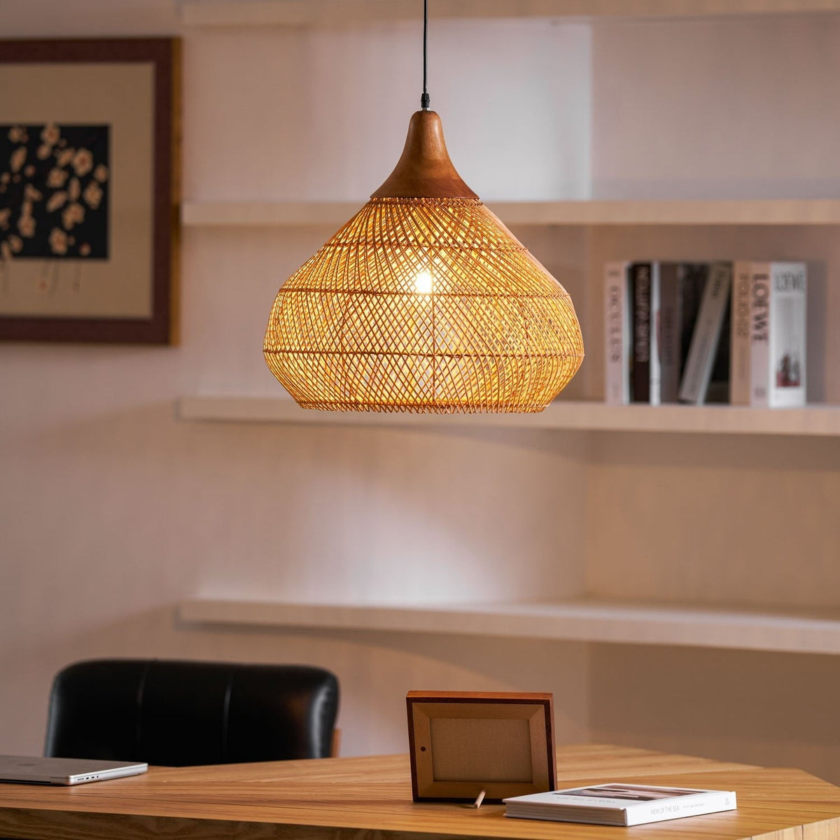 Junari Braided Rattan Pendant Lamp