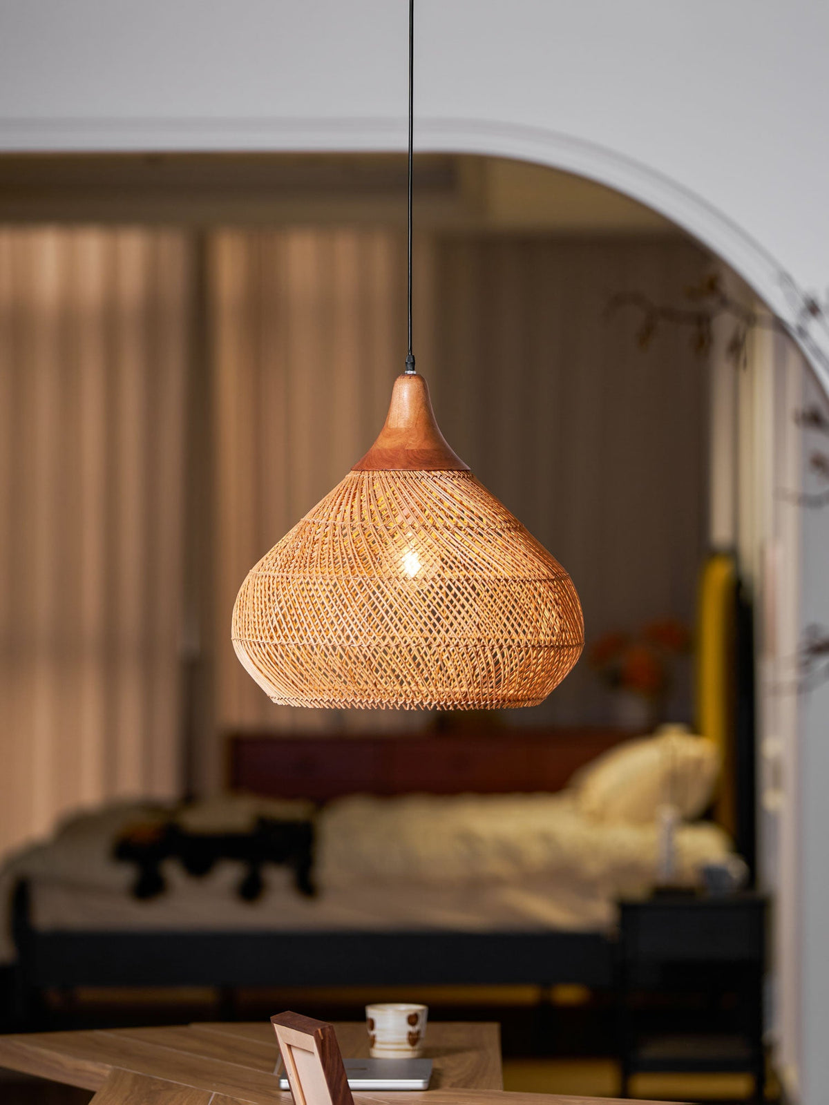 Junari Braided Rattan Pendant Lamp