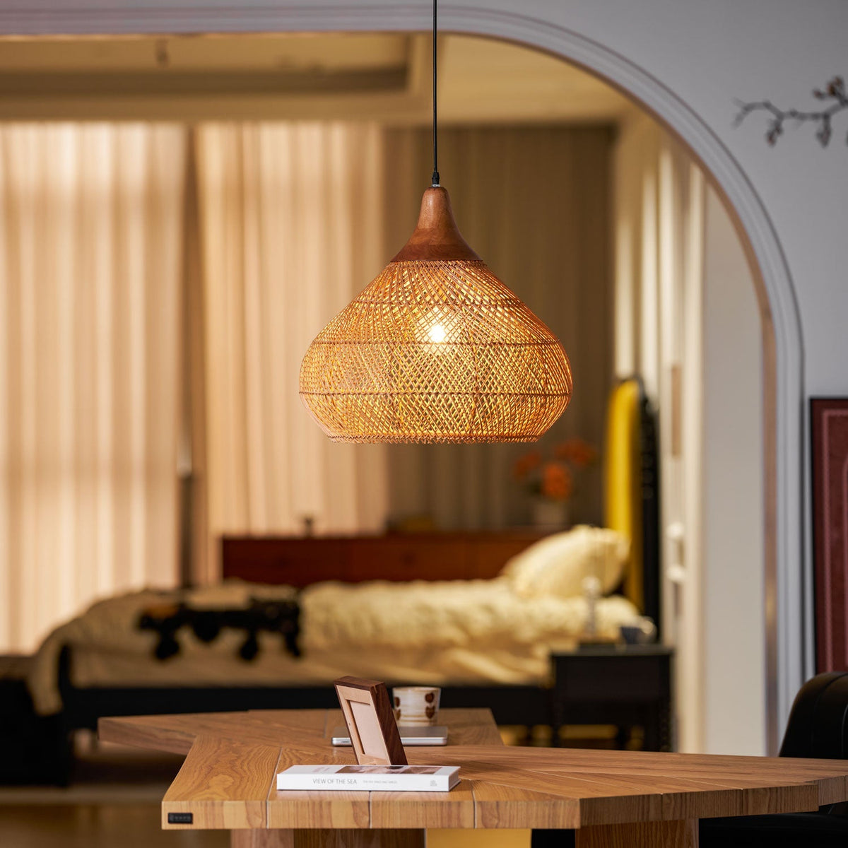 Junari Braided Rattan Pendant Lamp