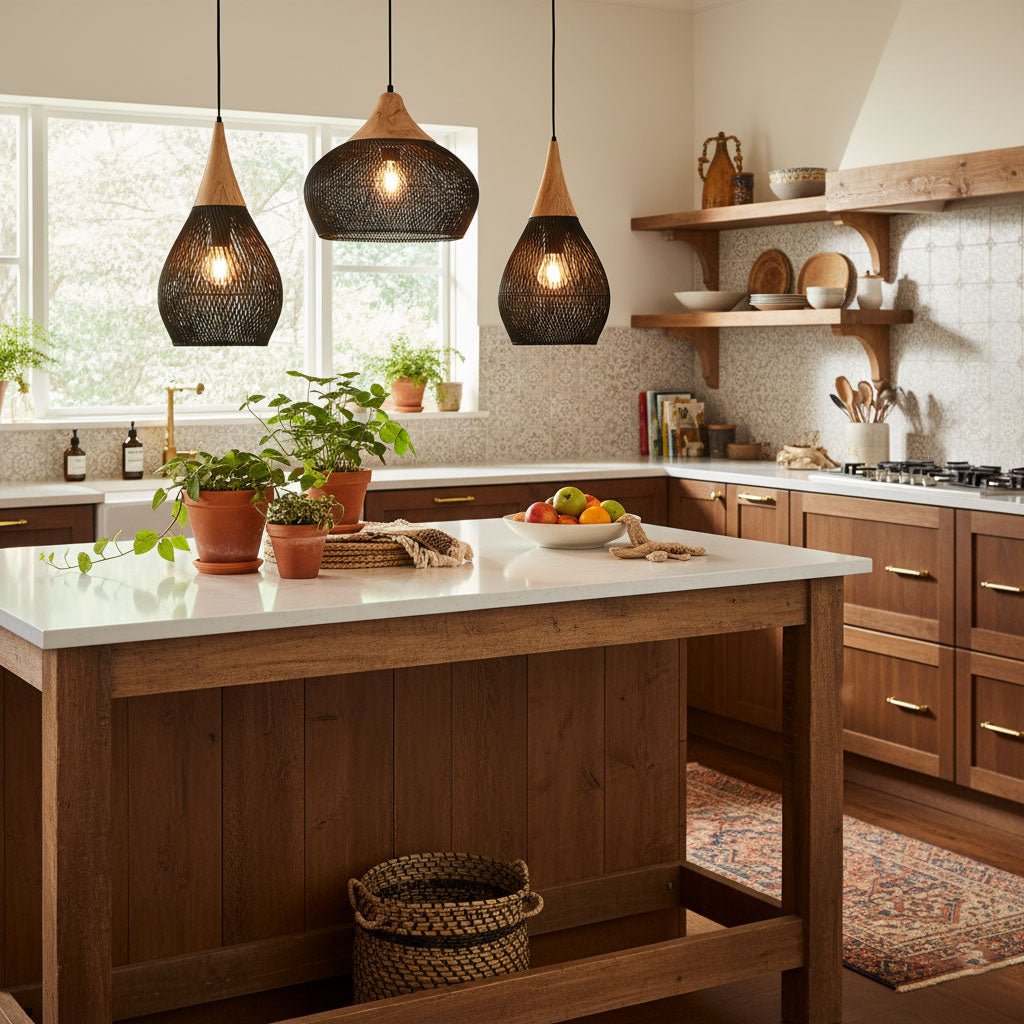 Junari Braided Rattan Pendant Lamp