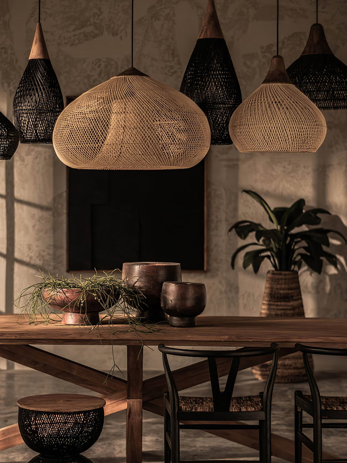Junari Braided Rattan Pendant Lamp