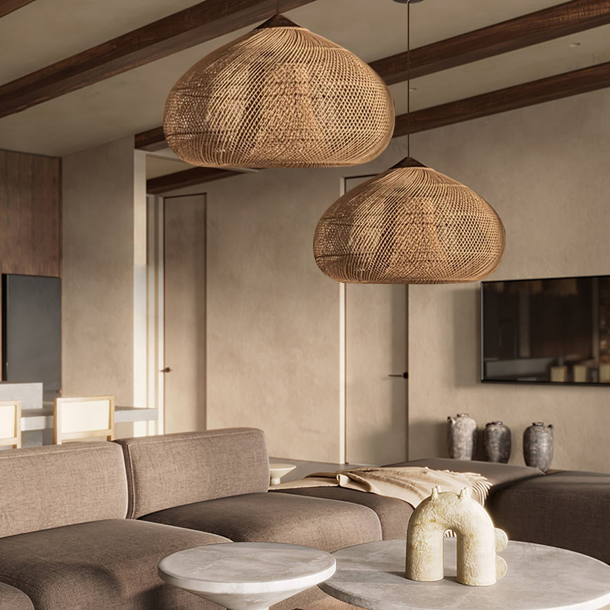 Junari Braided Rattan Pendant Lamp