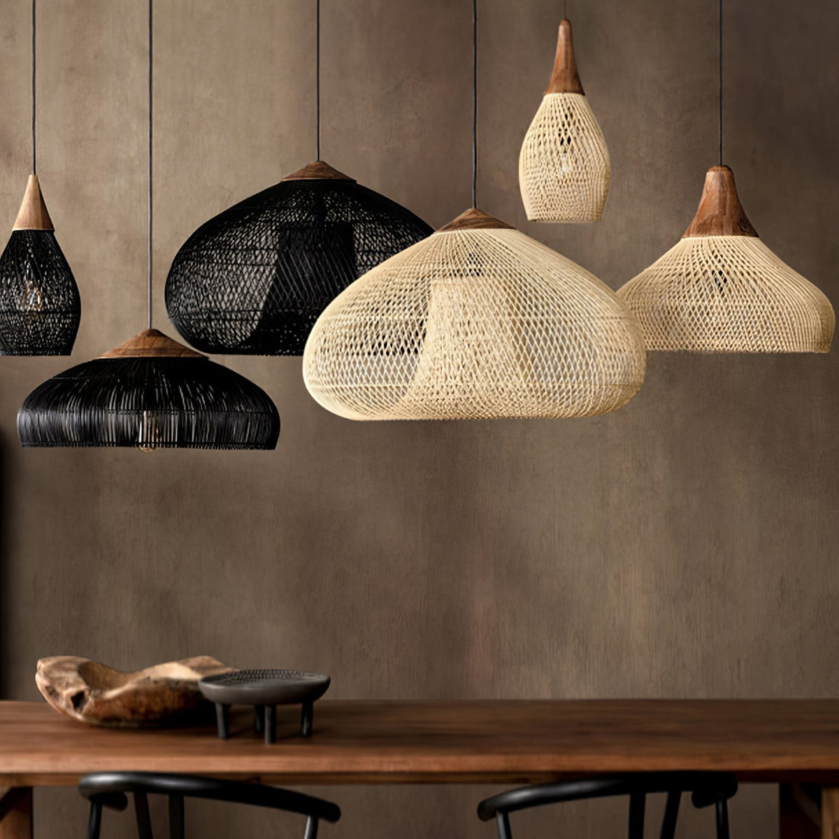 Junari Braided Rattan Pendant Lamp