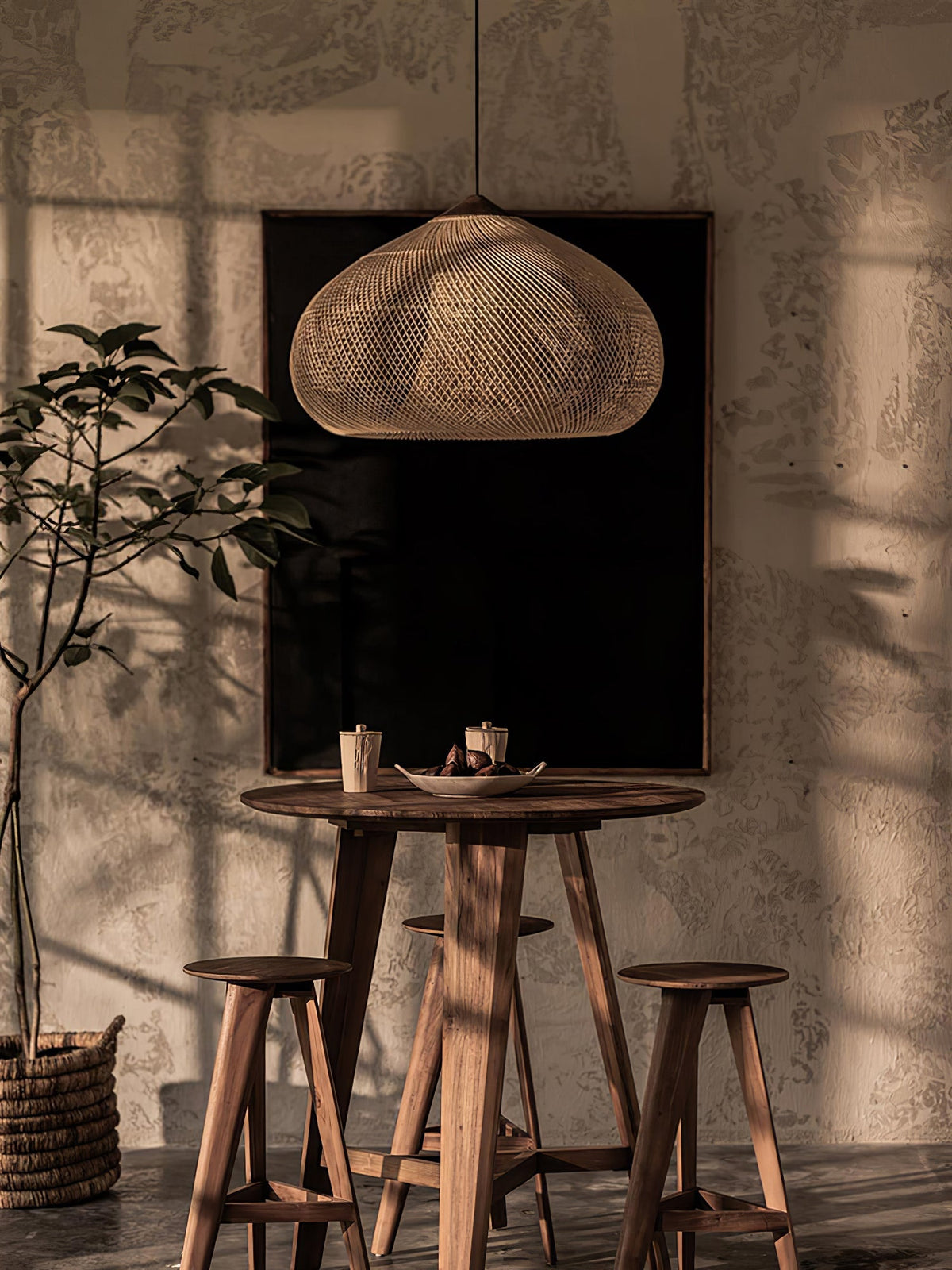 Junari Braided Rattan Pendant Lamp