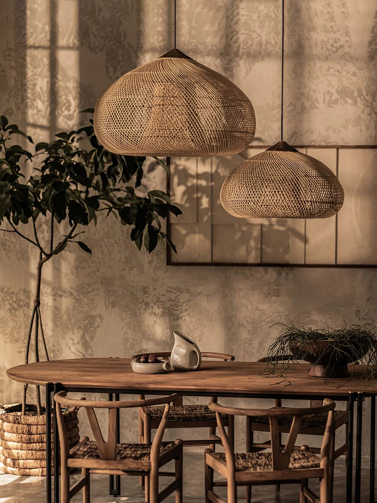 Junari Braided Rattan Pendant Lamp