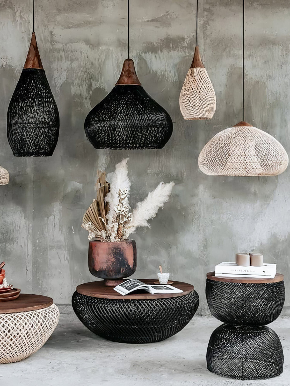 Junari Braided Rattan Pendant Lamp