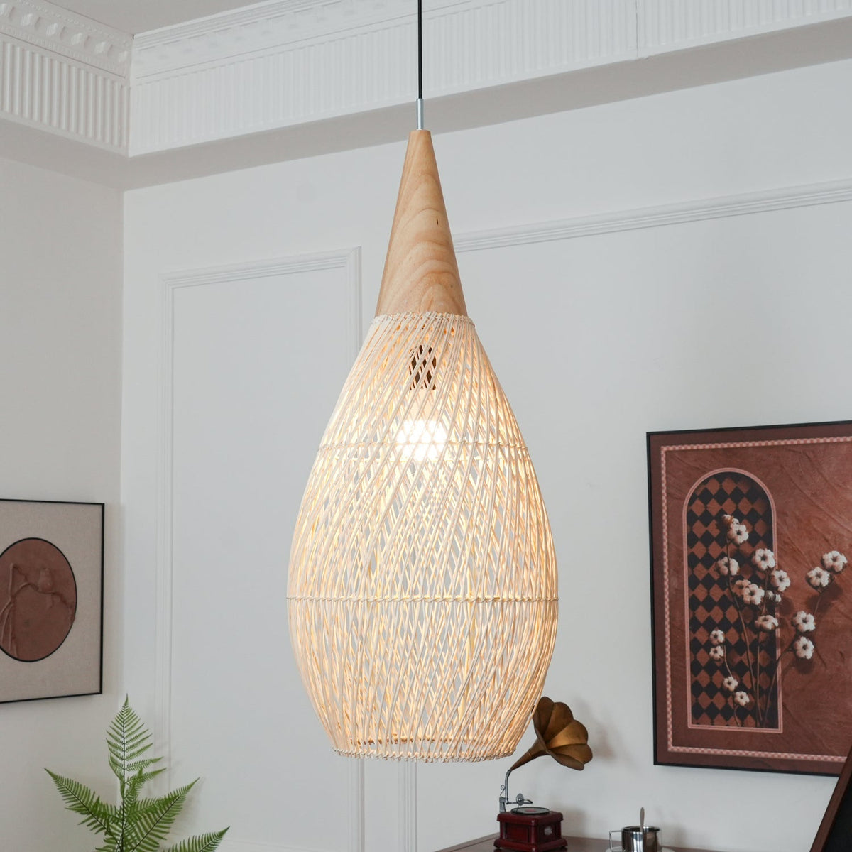 Junari Braided Rattan Pendant Lamp