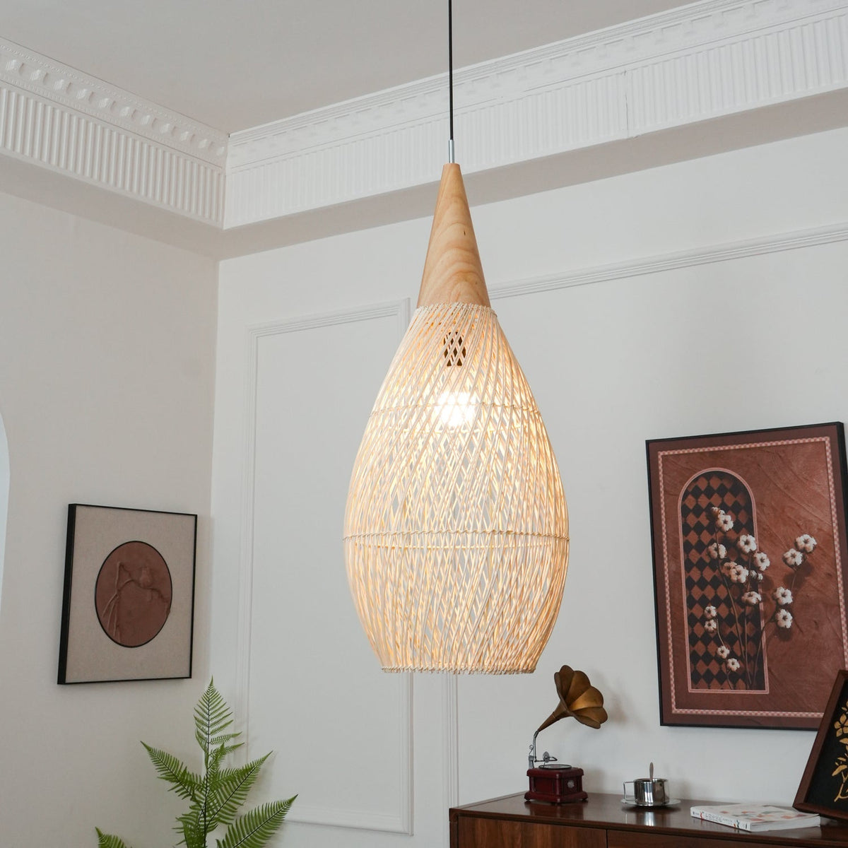 Junari Braided Rattan Pendant Lamp