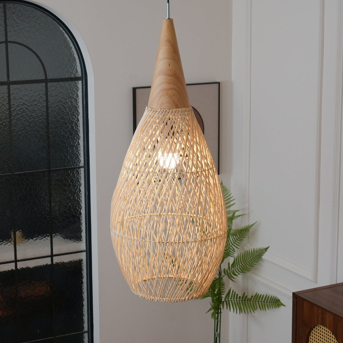 Junari Braided Rattan Pendant Lamp