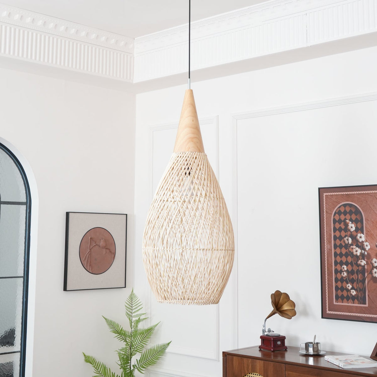 Junari Braided Rattan Pendant Lamp