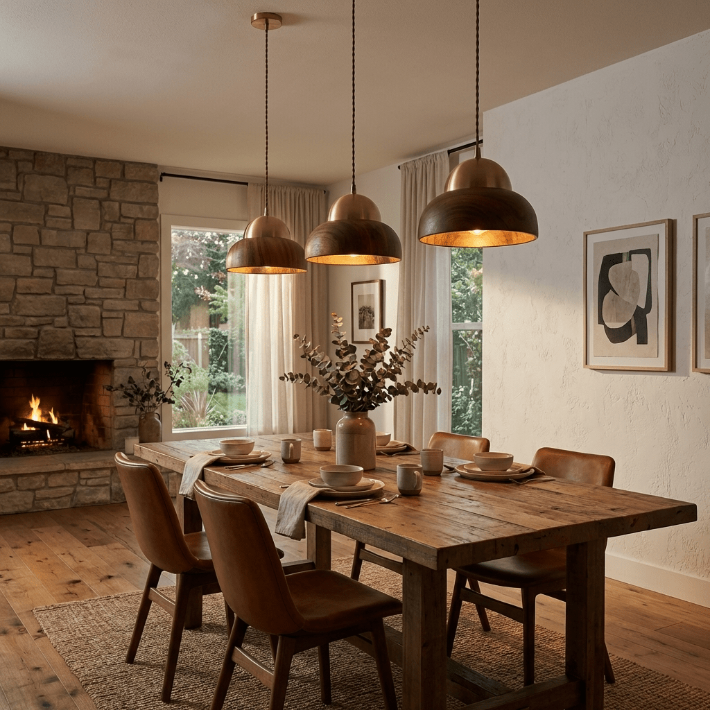 Velmory Wood Dome Pendant Lamp