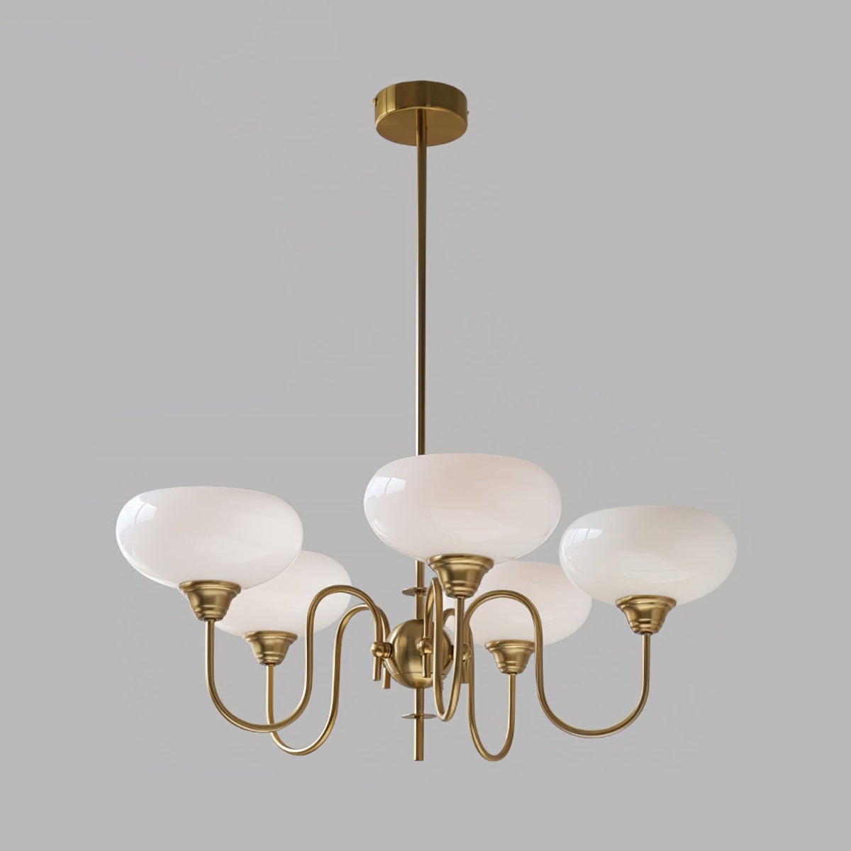 Putikilu Vintage LED Metal Glass Chandelier Living Room