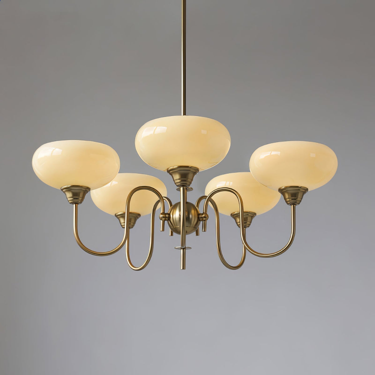 Putikilu Vintage LED Metal Glass Chandelier Living Room