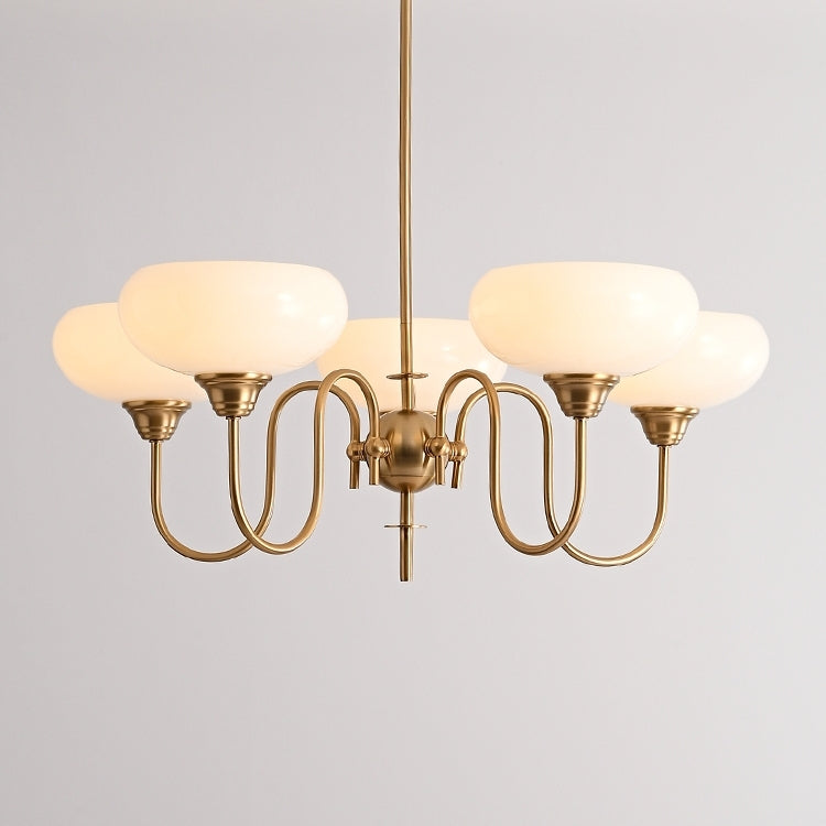 Putikilu Vintage LED Metal Glass Chandelier Living Room