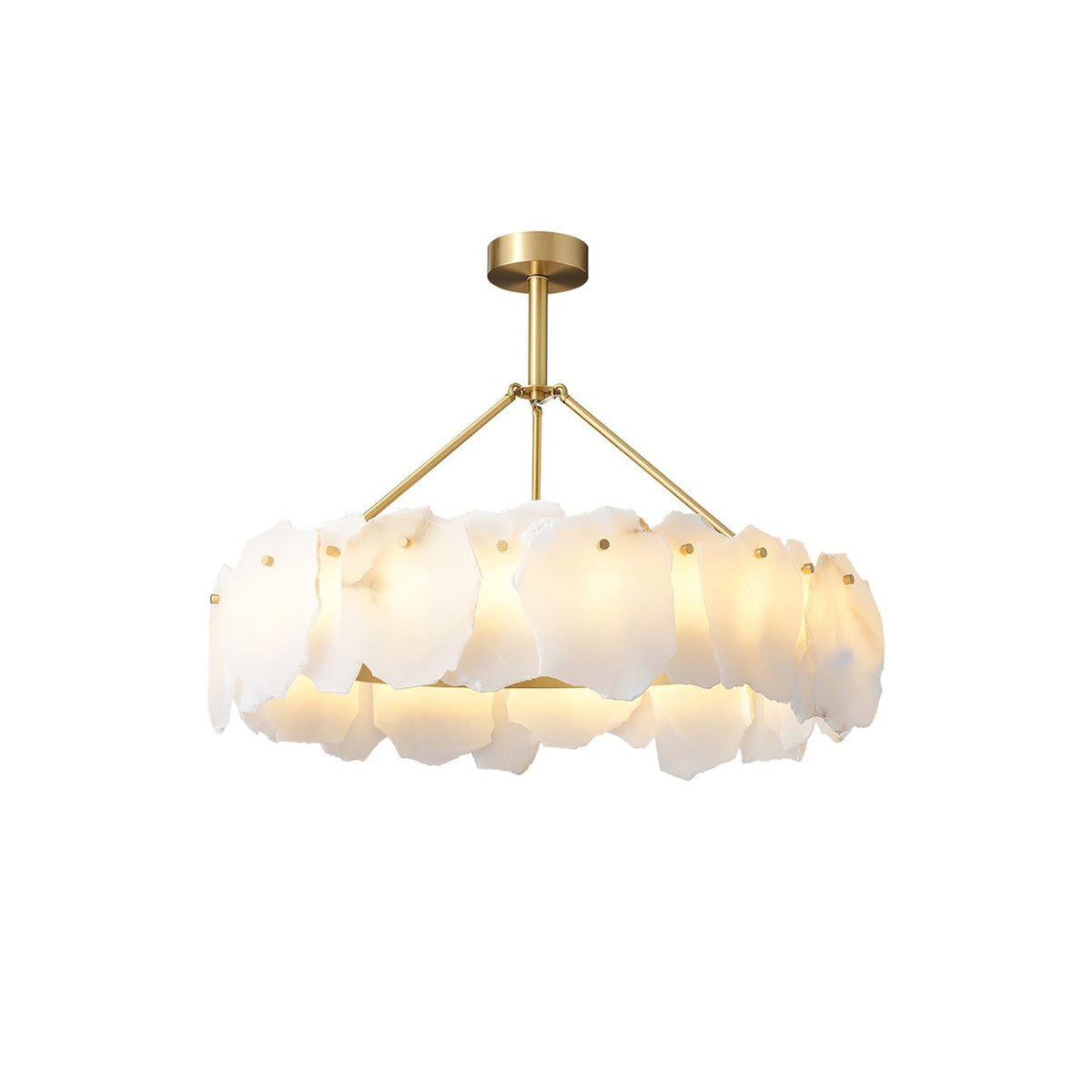 Telen Chandelier Alabaster Layered Halo