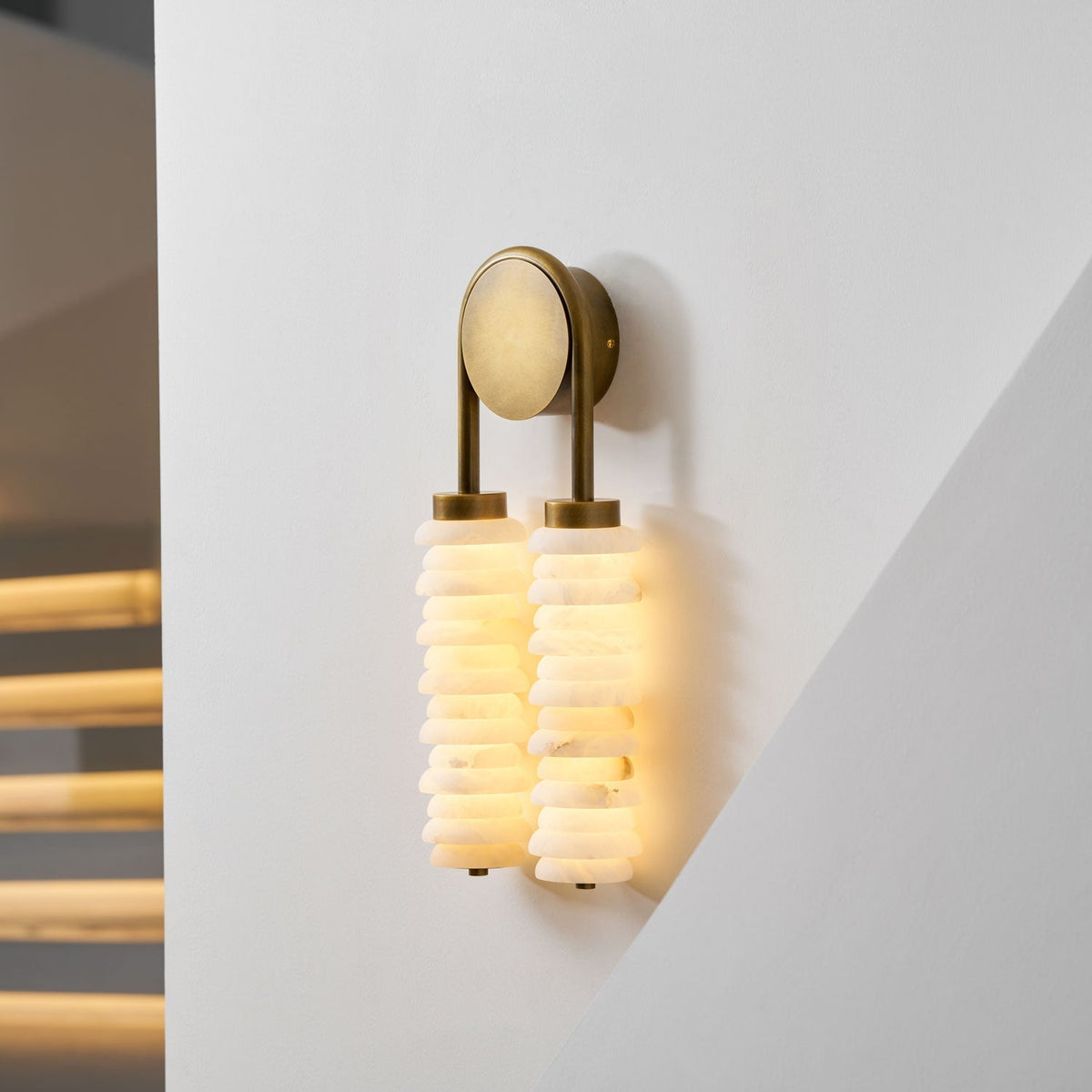 Calla Twin Alabaster Sconce