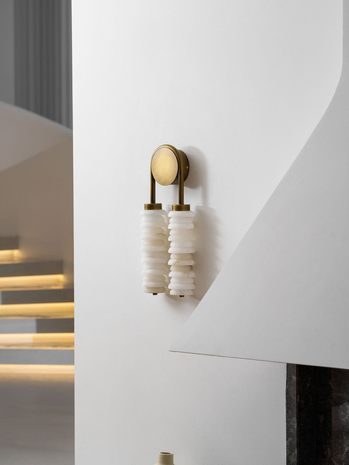 Calla Twin Alabaster Sconce