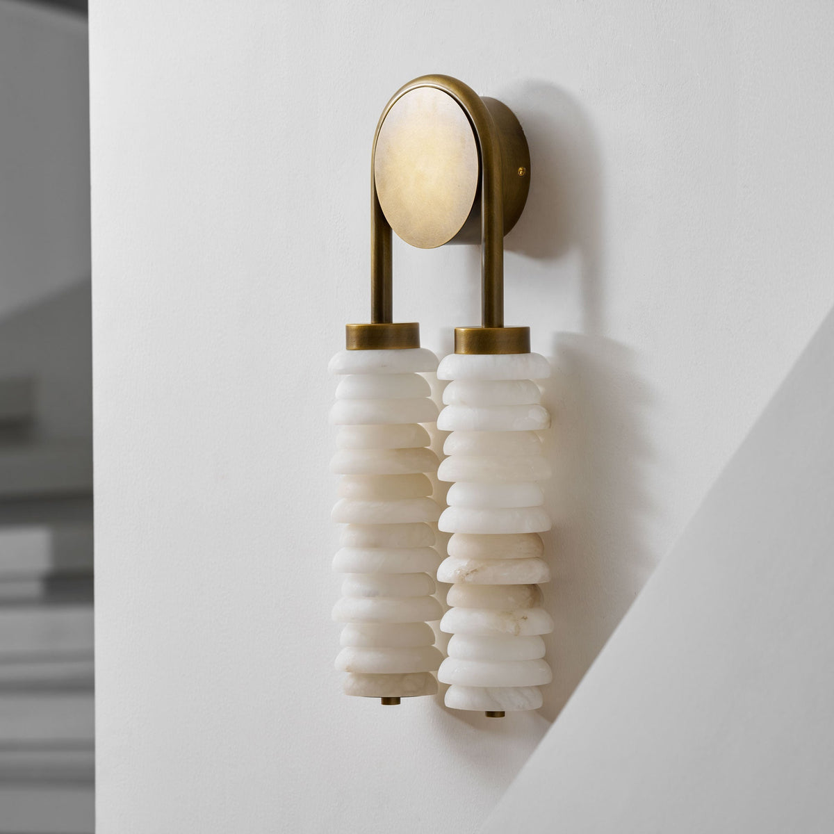 Calla Twin Alabaster Sconce