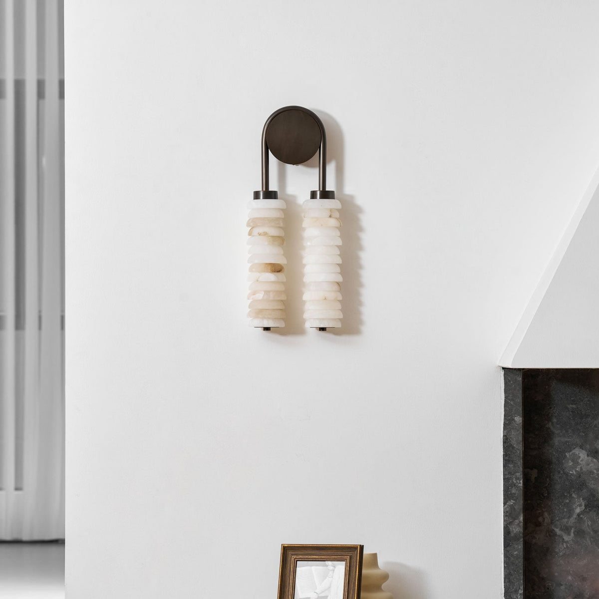 Calla Twin Alabaster Sconce