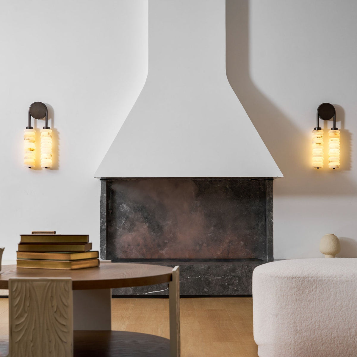 Calla Twin Alabaster Sconce