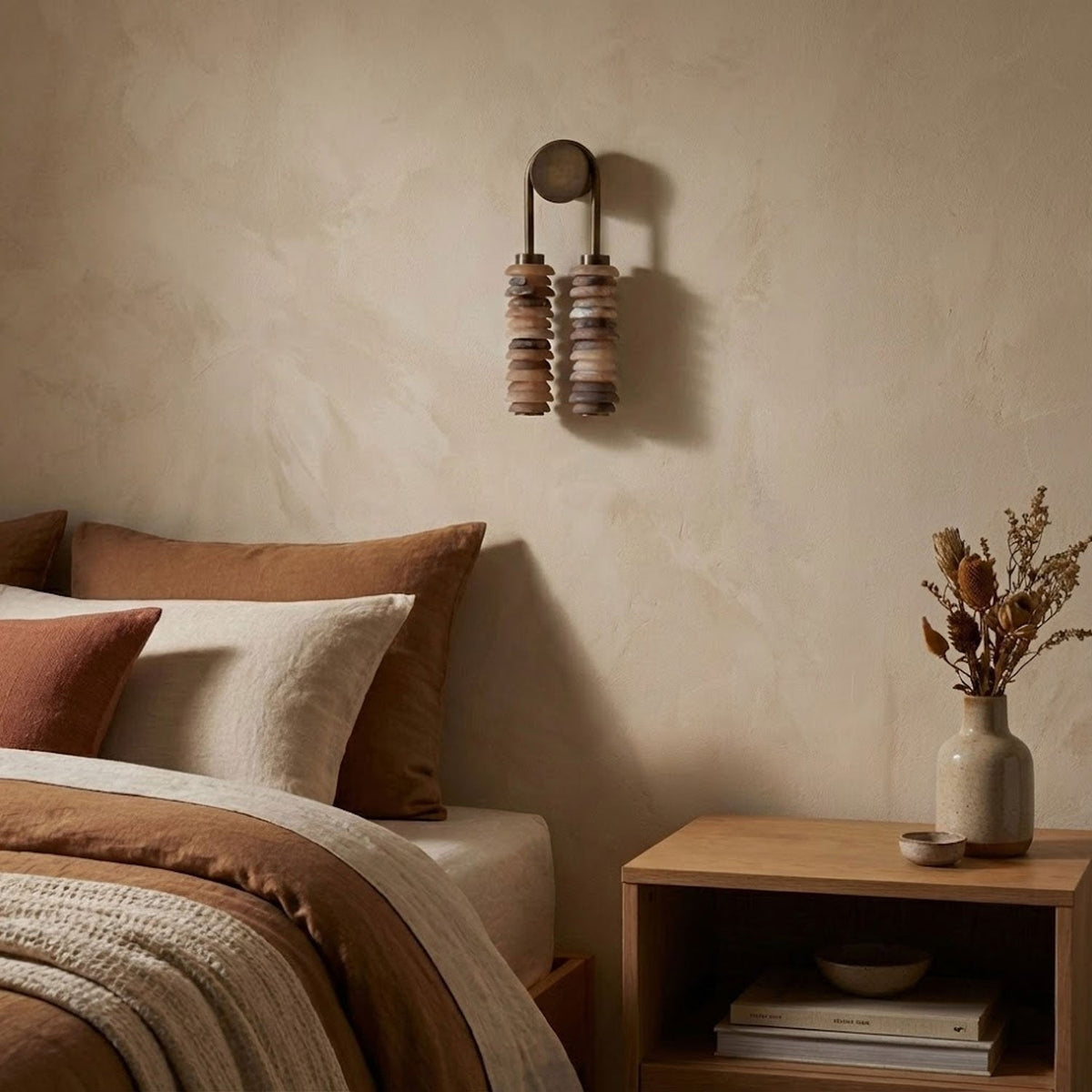 Calla Twin Alabaster Sconce