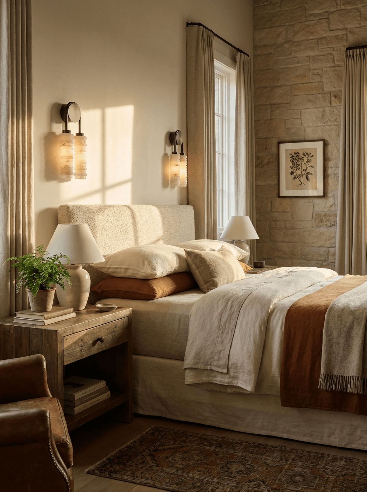 Calla Twin Alabaster Sconce