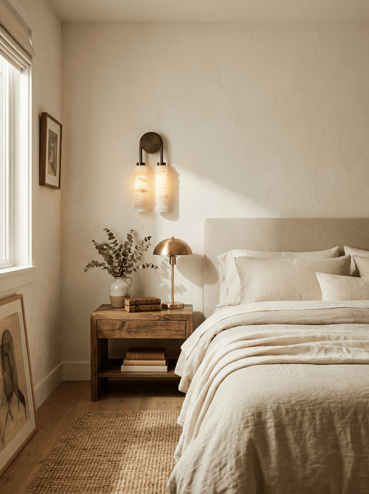Calla Twin Alabaster Sconce