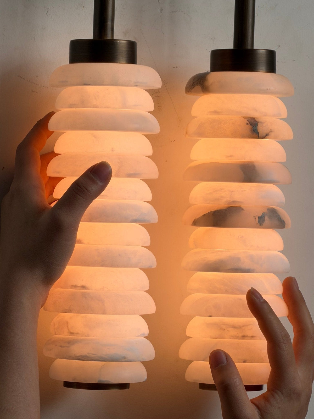 Calla Twin Alabaster Sconce