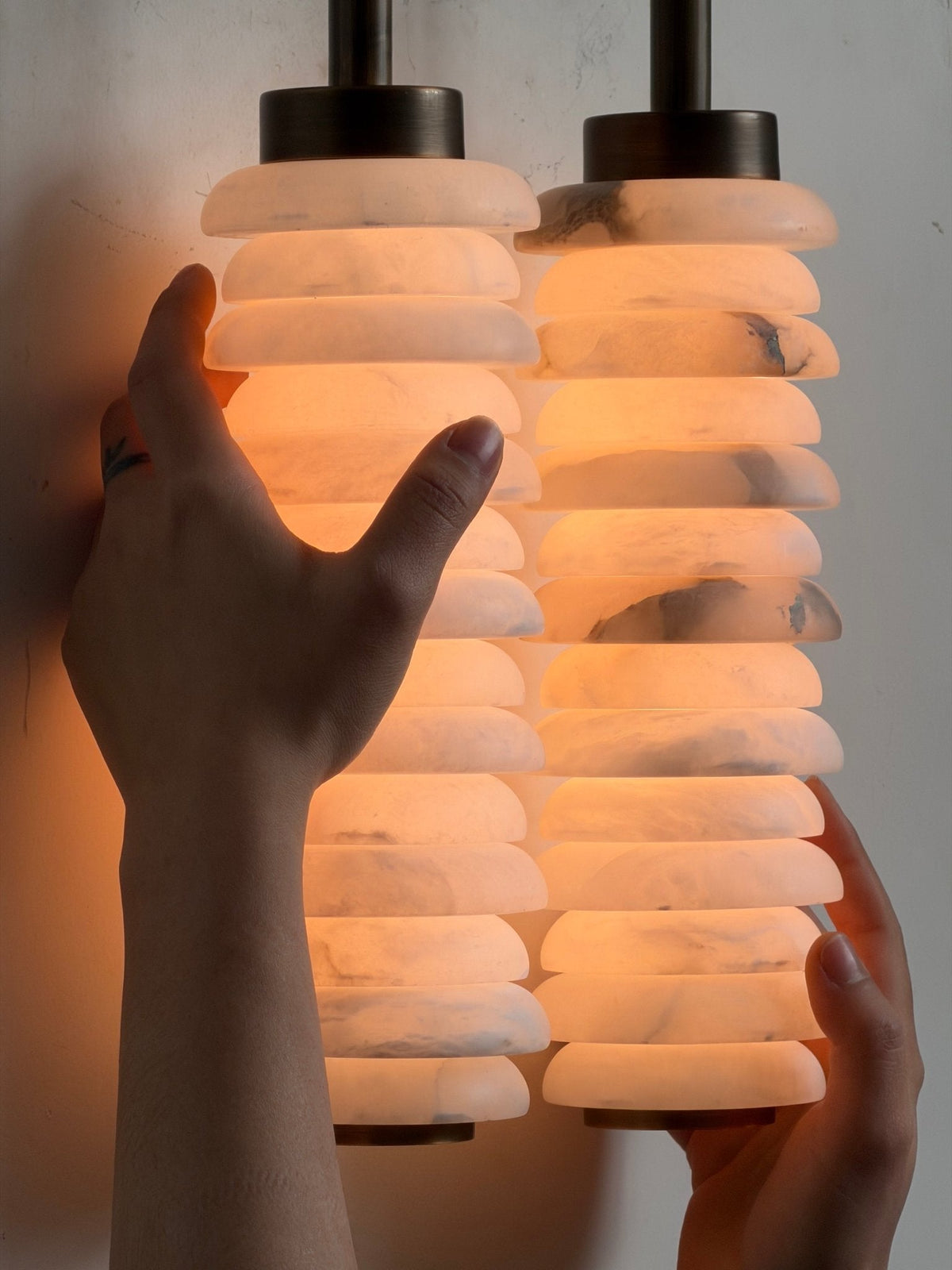 Calla Twin Alabaster Sconce