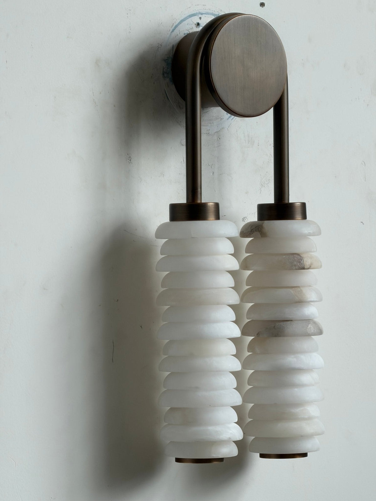 Calla Twin Alabaster Sconce