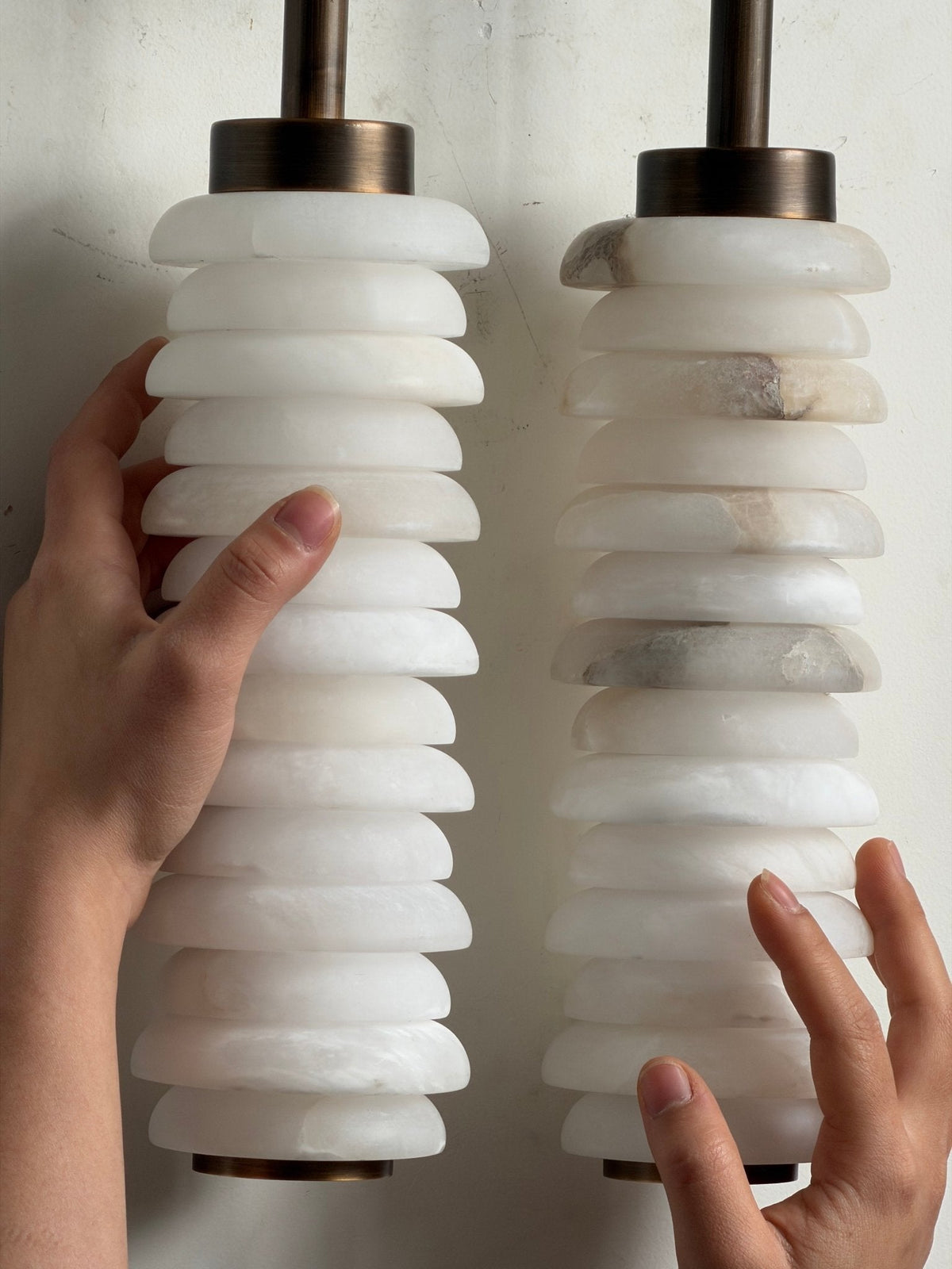 Calla Twin Alabaster Sconce