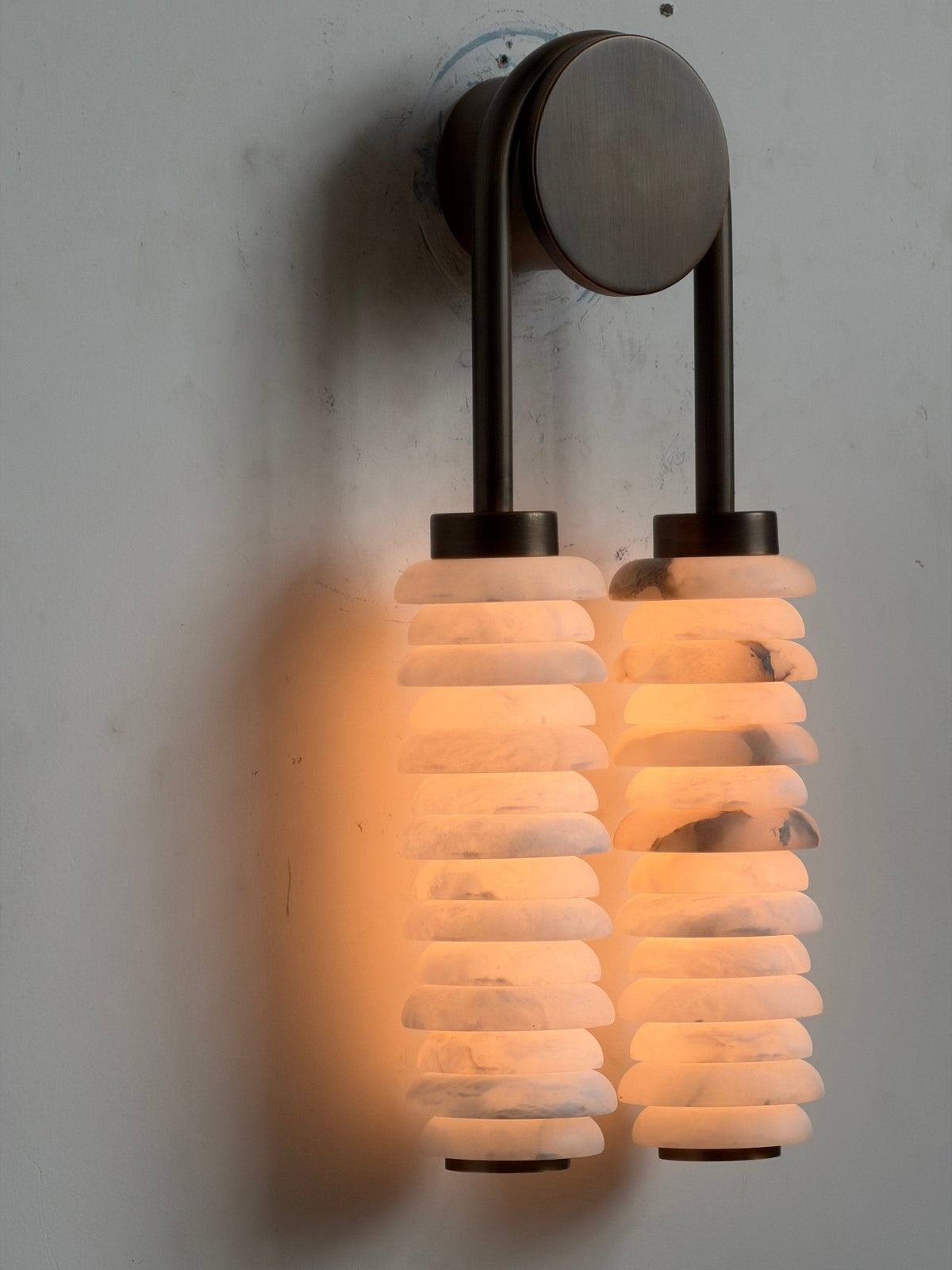 Calla Twin Alabaster Sconce