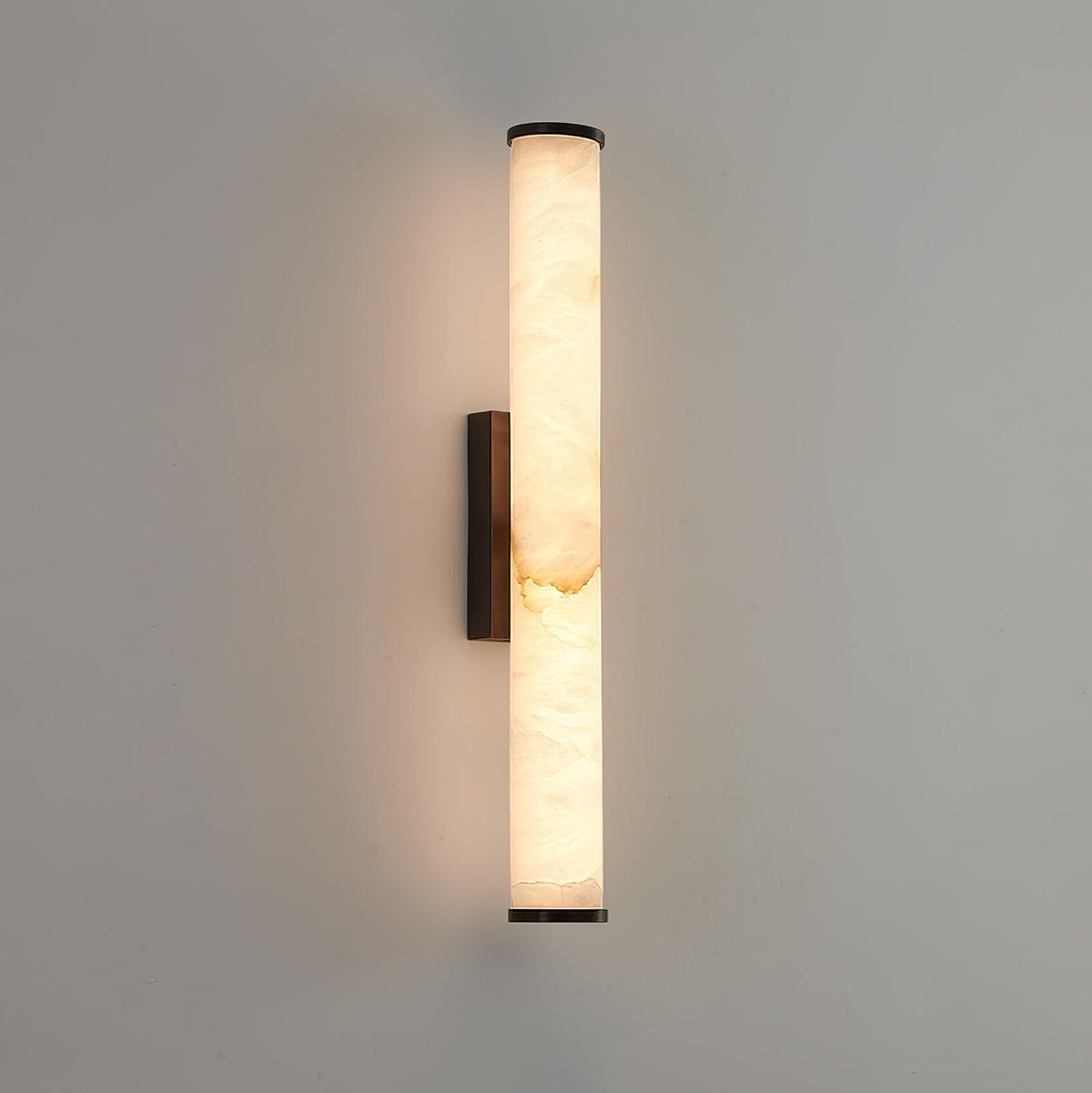Wegobam Alabaster Vertical Cylindrical Wall Lamp