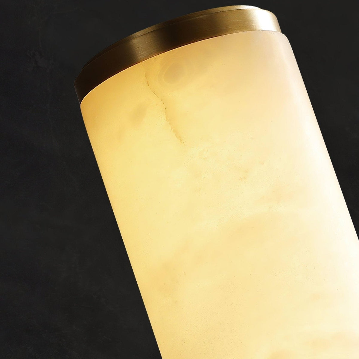Wegobam Alabaster Vertical Cylindrical Wall Lamp