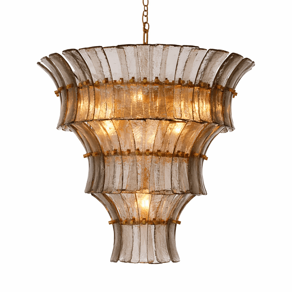 Aqualis Veyra Tiered Glass Chandelier